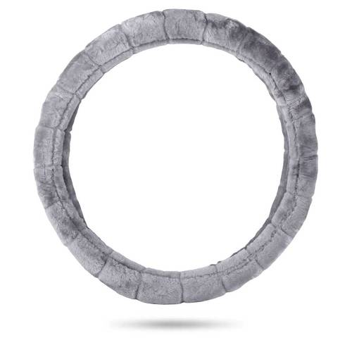 Steering wheel cover fur silver color,Mob brand