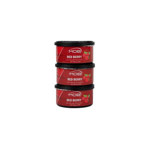 أم او بي علبة جل توت أحمر 3 في 1 معطر جو للسيارة