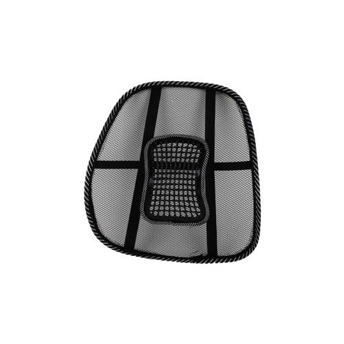 Breathable Mesh Lumbar Support Seat Cushion with Massage Pad - Black and White