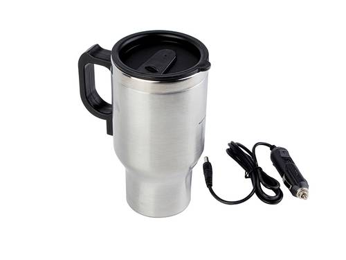 HEATED TRAVEL MUG STAINLESS STEEL 12V