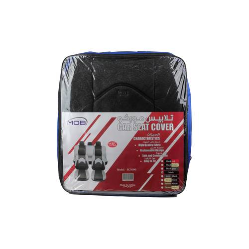 MOB SC5000 11-Piece Seat Cover Set in Full Black