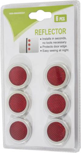 Reflector Red Double Blister 6Pieces/Set 51112Rd