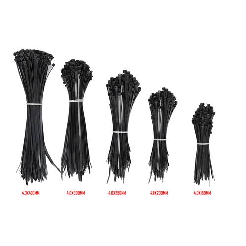 Black plastic strap 4.0X150MM 100PCS  