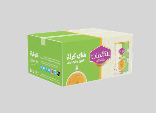 علبة شاي الكرك بالهيل والزعفران بالجملة 12 حبه