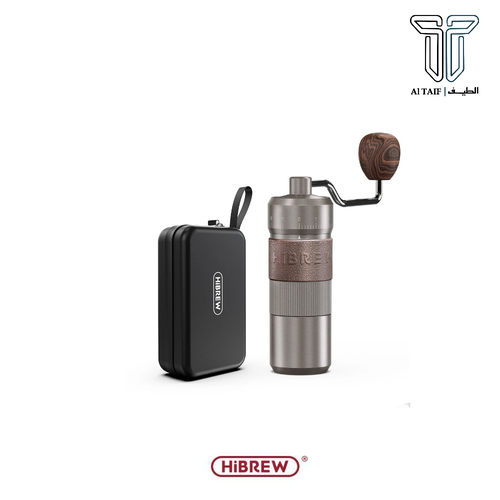  مطحنة قهوة يدوية احترافية بشفرات مخروطية وهيكل من الألومنيوم (سعة 22 جم)  من HiBREW 