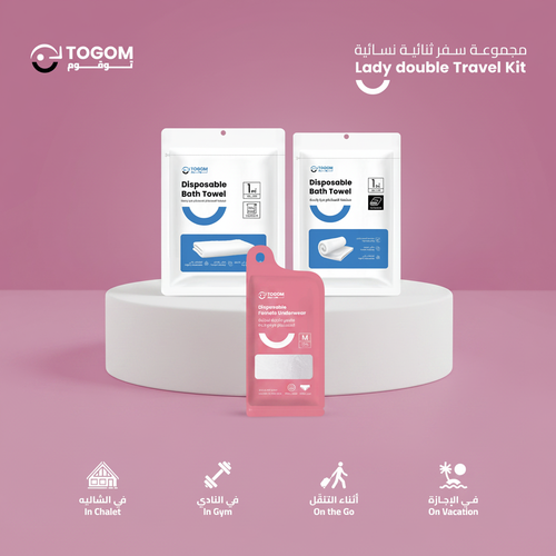  TOGOM Large & Small Towels LADY Pack (3 Large + 2 Small)TL
