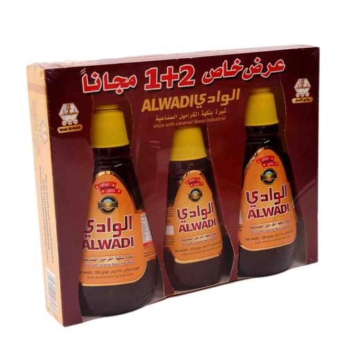 شيرة بنكهة الكراميل الصناعية الوادي 2+1 مجاناً