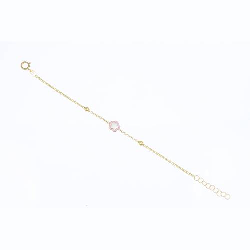 اسوارة ذهب اصفر عيار 18 مع مينا للأطفال