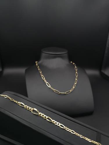 عقد وسوارة إيطالي ذهب عيار 18