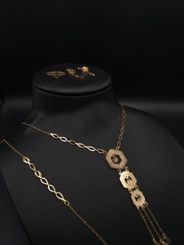 طقم ذهب عيار 21