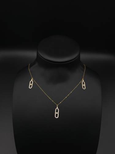 عقد إيطالي بتصميم عصري ذهب عيار 21