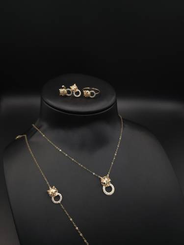 طقم ذهب عصري عيار 18 