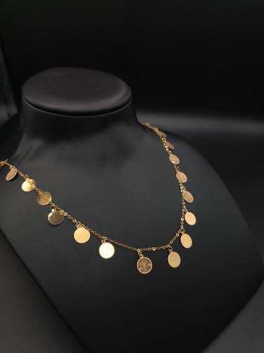 عقد جنيهات سلسال طويل ذهب عيار 21