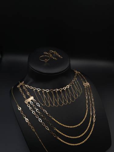 طقم ذهب عيار 21