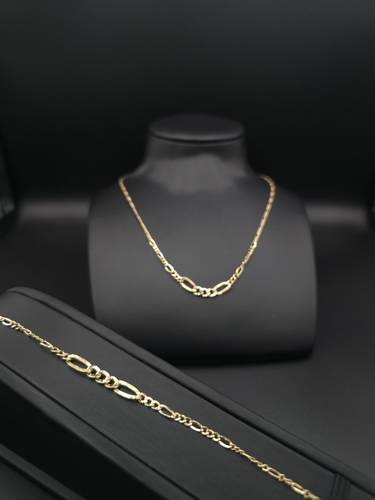 عقد وسوارة إيطالي ذهب عيار18