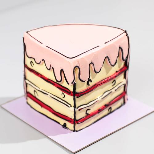 كيكة line art ٦ انش  من رابيت هول