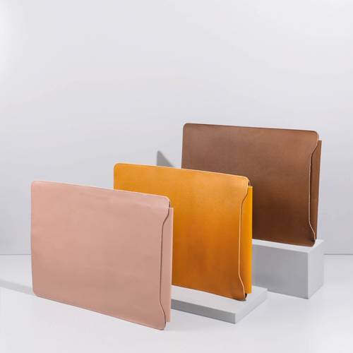 حقيبة لابتوب جلدية بألوان متعددة