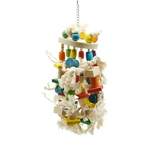 Game birds to stimulate mental activity of ropes and colorful wood