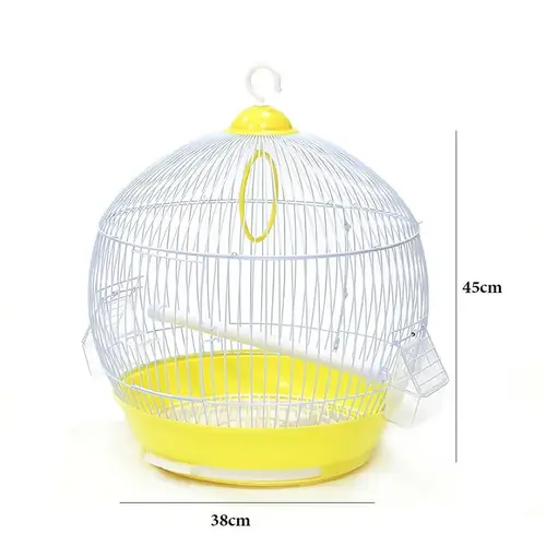 Multi-Color Circular Metal Cage for Birds