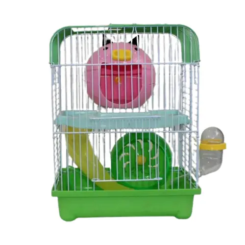 Hamster cage floor with house