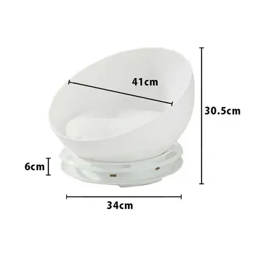 Hemispherical bed with round game for cats