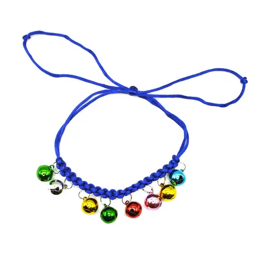Collar for cats and dogs decorated with multicolored Bajras