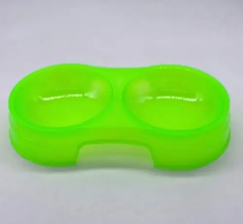Double Plate For Cat Plastic Food