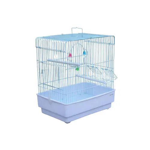 Metal cage for small birds in multiple colors