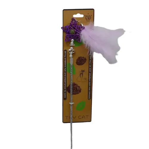 Interactive beacon for cats and pets with plastic handle