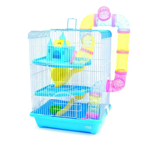 Metal Hamster Cage With Accessories For Play