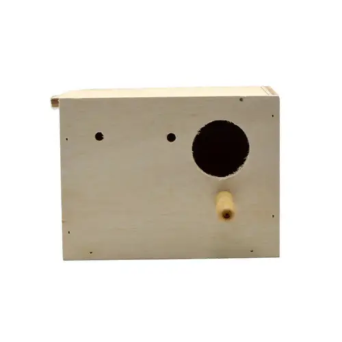 Wooden nest for birds