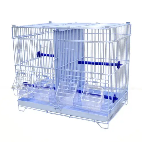 Metal bird cage with separator