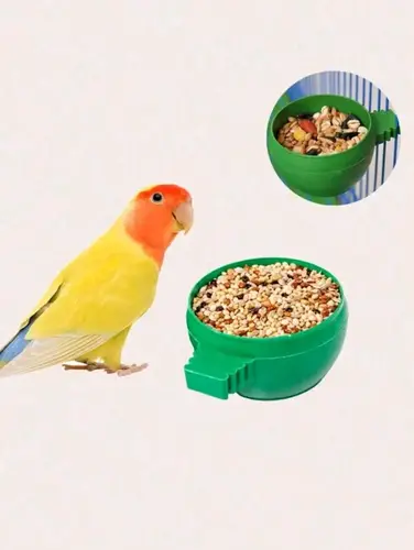 Round Plastic Bowl For Hanging In Cage