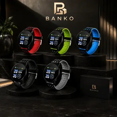 BANKO Smart Sport Watch – Round Display, Breathable Strap