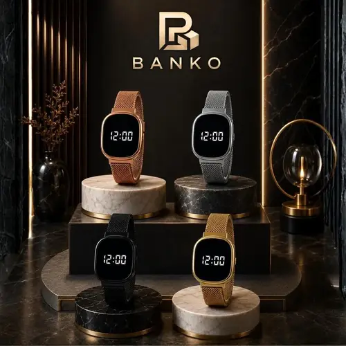BANKO LED Touch Watch – Milanese Mesh Strap