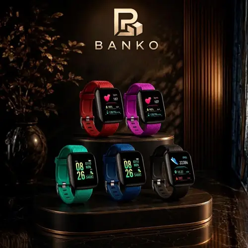 BANKO Smart Watch – Round Touch Screen, Heart Rate & SpO2