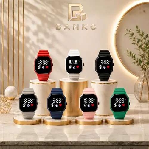 BANKO LED Digital Watch – Square Touch Display