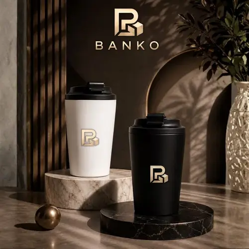 BANKO Portable Insulated Coffee Cup - Stainless Steel
