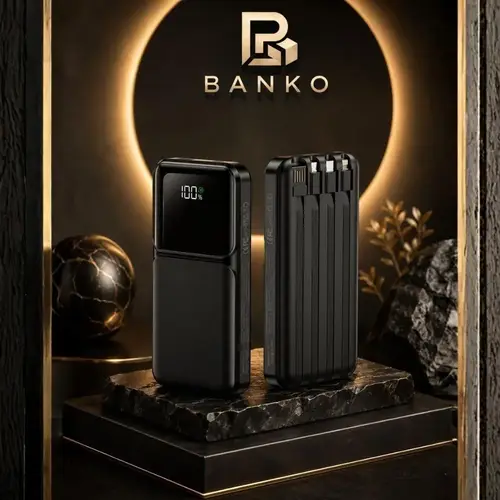 BANKO Power Bank with Built-in Cables 10000mAh