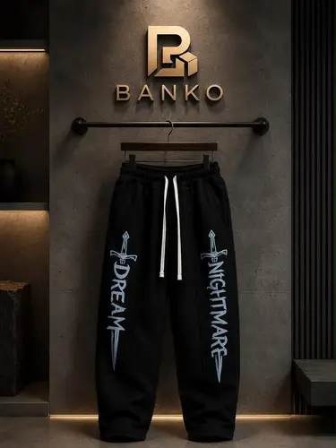 Banko Men's Dream & Nightmare Sword Print Jogger Sweatpants