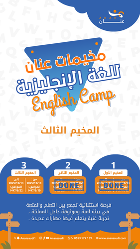 مخيم عنان الثالث للغة الإنجليزية- 3  Anan English Quest