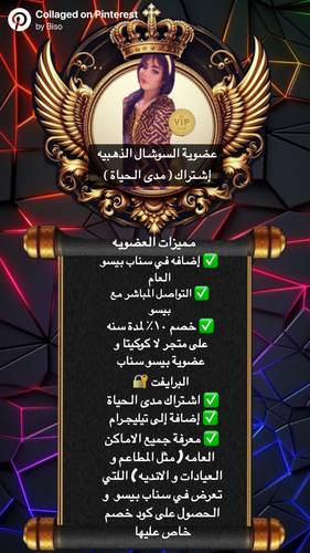 عضوية السوشال الذهبيه🔐 ( سناب بيسو العام ) 