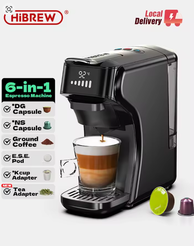  HiBREW 6in1 ماكينة صنع القهوة بالكبسولات الساخنة/الباردة متعددة اسبريسو كافتيرا كابتشينو صانع القهوة دولتشي غوستو مسحوق نسبرسو H1B
