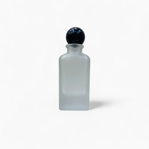قنينة عطر شفافة فارغة مع غطاء أسود فاخر - سعة 100 مل (12 قطعة)