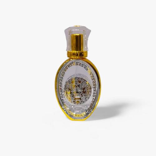 علب زجاجات عطور فارغة ذهبي غطاء شفاف 50مل