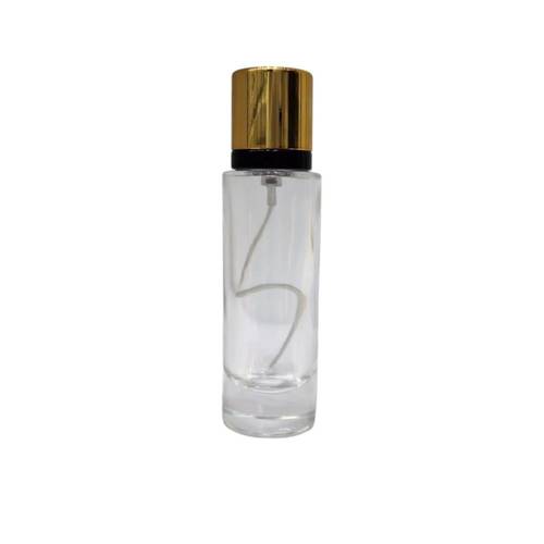 علب زجاجات عطور فارغة لف شفاف غطاء ذهبي 50مل