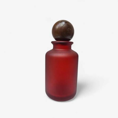 علب زجاجات عطور فارغة احمر غطاء بني - 12 قطعة