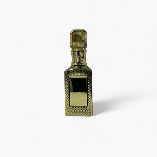 علب عطور زجاجية ذهبية فاخرة سعة 100 مل
