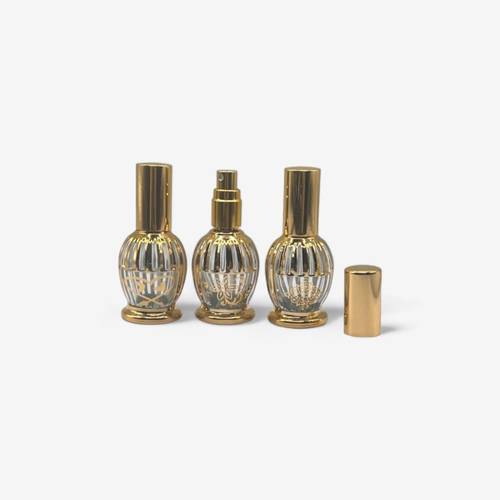 علب عطور لف فارغه ذهبي  20مل- 12قطعه