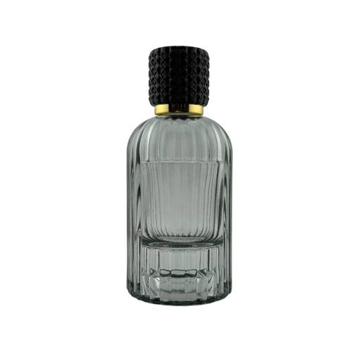 علب قزاز عطور فارغة اسود شفاف 12 قطعة 100 مل
